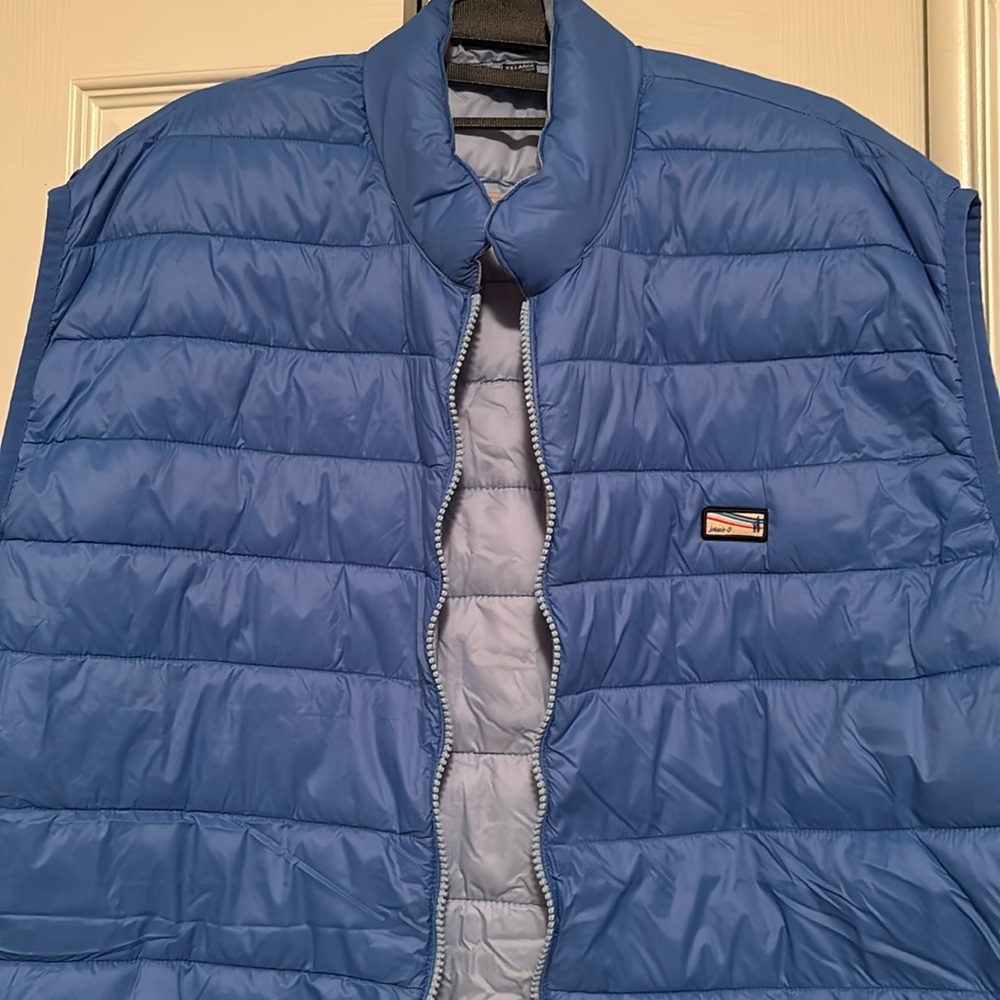 Johnnie O Hudson Puffer Vest •Men XXL• Riptide Blue Nylon Packable Zip EXC $148